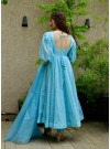 Sky Blue Faux Georgette Suit Set